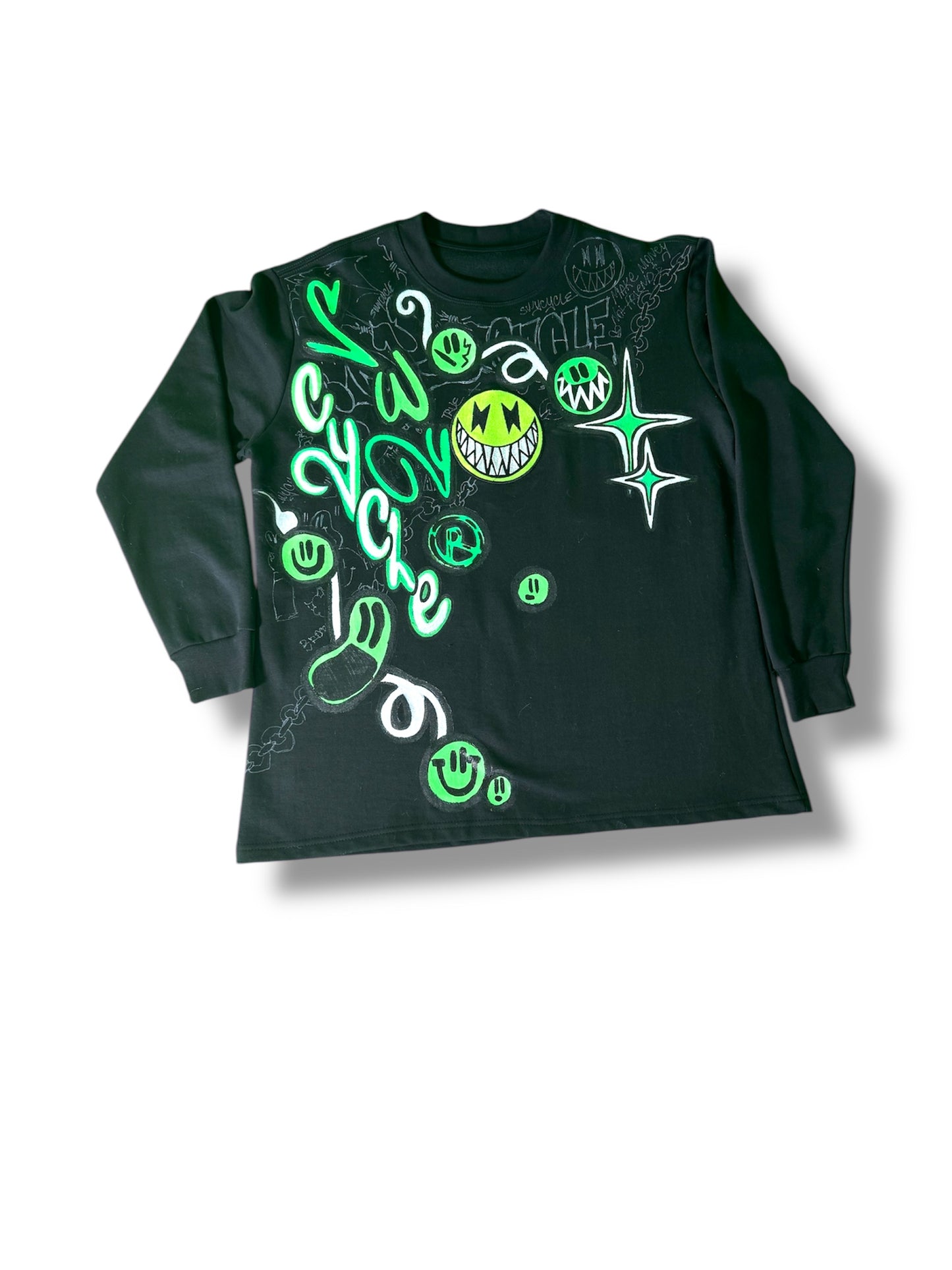 Swycycle green emoji sweater gg